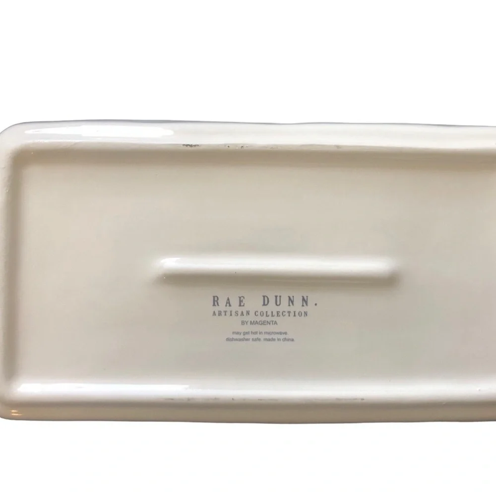 Rae Dunn Artisan Collection Baking BAKE Dish Ceramic Spell Out 8.5X5 White